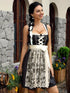 2-teiliges Midi-Dirndl mit Schürze für das Oktoberfest - Damen Dirndl-Kostüm